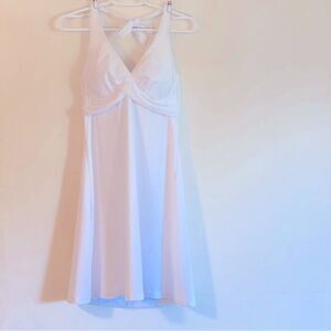 Athleta White Swim Dress or Casual Dress Padded Flowy Sz 36 B/C Gorgeous